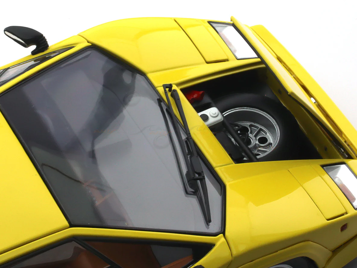 Lamborghini Countach LP5000 Quattrovalvole yellow 1:18 Kyosho diecast scale model car collectible - Image 23