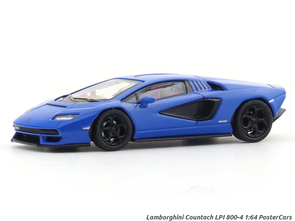 Lamborghini Countach LPI 800-4 blue 1:64 PosterCars licensed diecast scale model car miniature car
