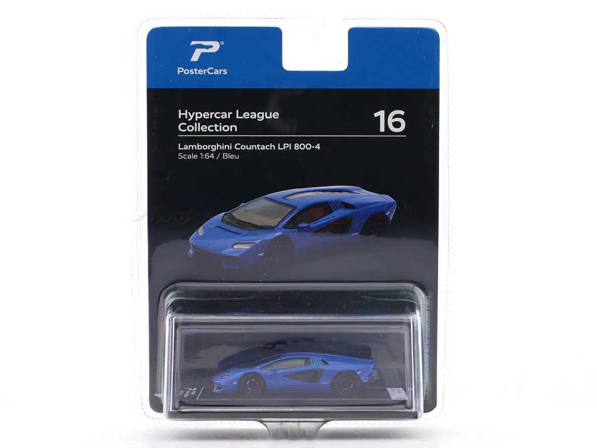 Lamborghini Countach LPI 800-4 blue 1:64 PosterCars licensed diecast scale model car miniature car - Image 8