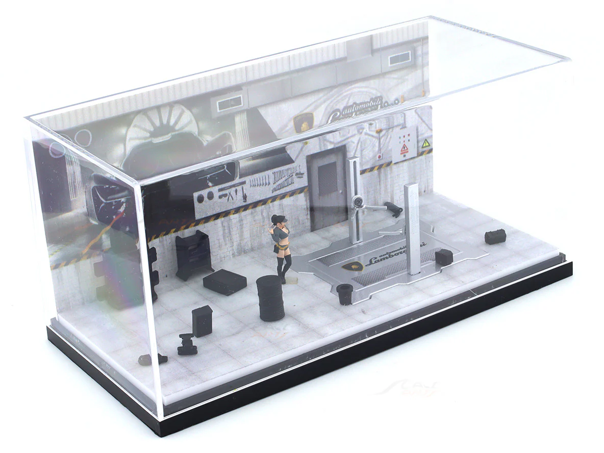 Lamborghini Garage Diorama set 1:64 More Art scale model diorama - Image 3