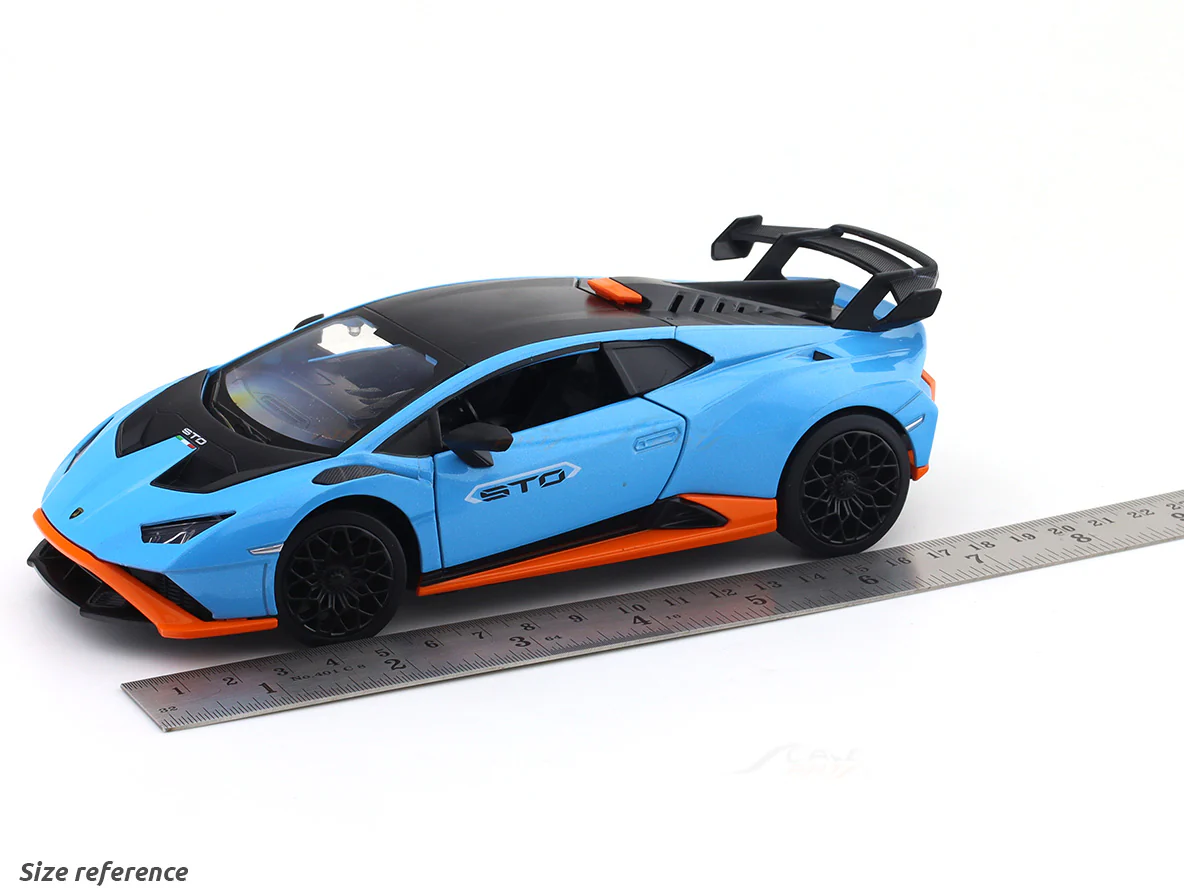 Lamborghini Huracan STO Blue 1:24 MSZ licensed diecast Scale Model car collectible - Image 14