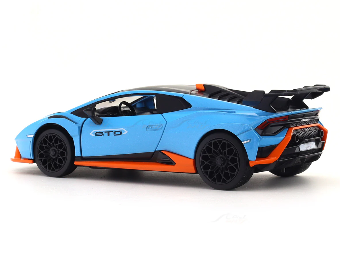 Lamborghini Huracan STO Blue 1:24 MSZ licensed diecast Scale Model car collectible - Image 3