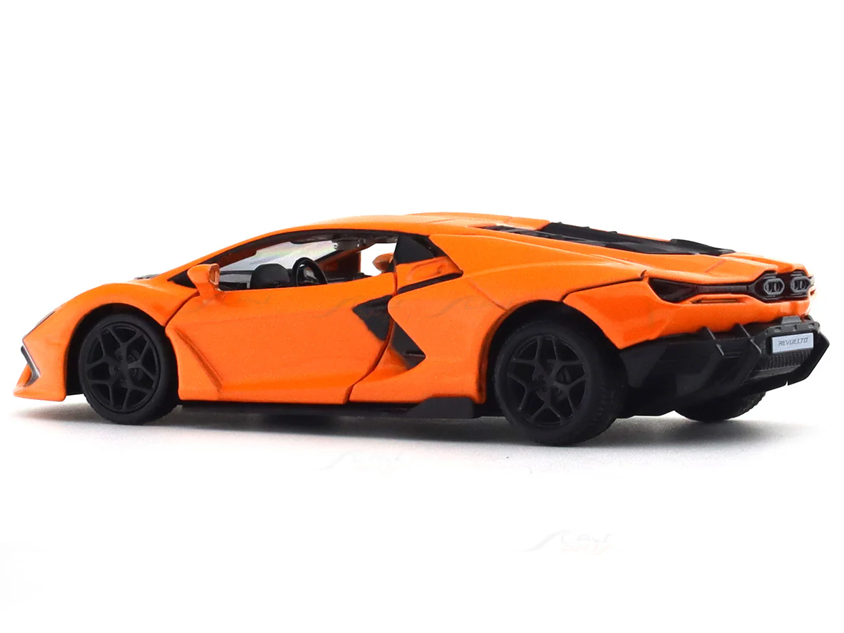 Lamborghini Revuelto orange 1:33-42 RMZ City licensed pull back car scale model - Image 3