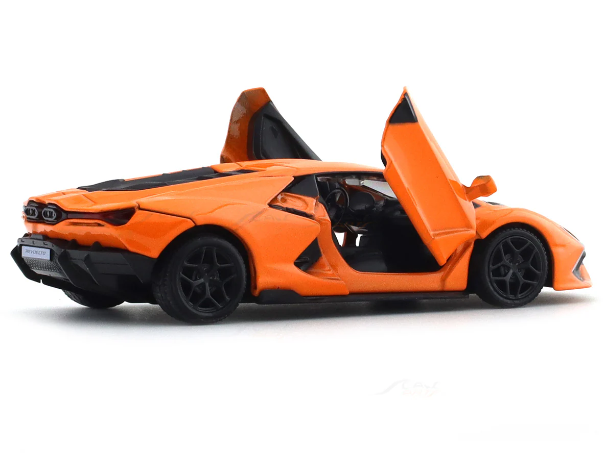 Lamborghini Revuelto orange 1:33-42 RMZ City licensed pull back car scale model - Image 7