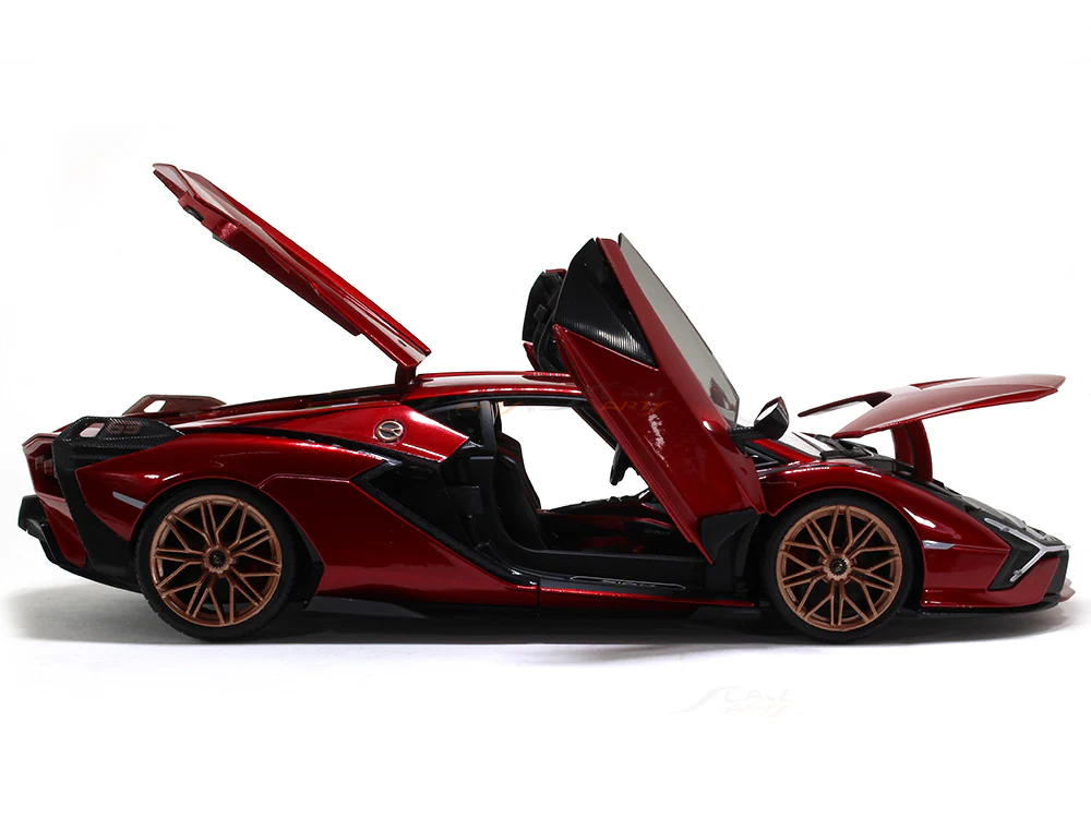 Lamborghini Sian FKP 37 red 1:18 Bburago diecast Scale Model car - Image 11