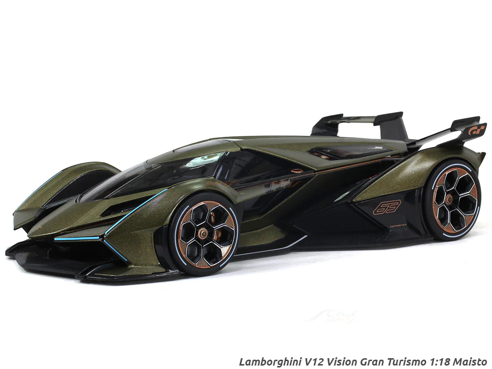 Lamborghini V12 Vision GT green 1:18 Maisto diecast Scale Model car