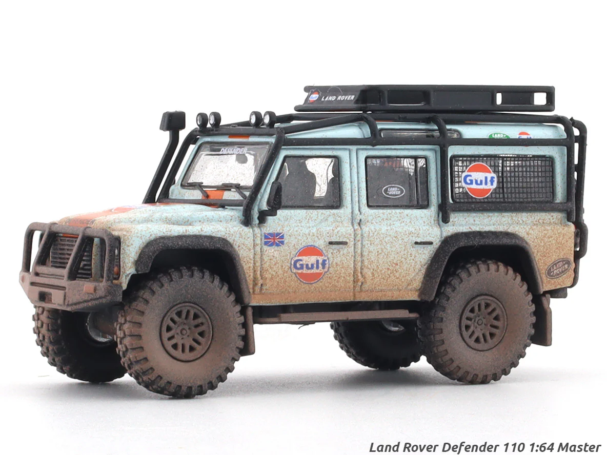 Land Rover Defender 110 Gulf B Mud 1:64 Master diecast scale model car miniature - Image 2