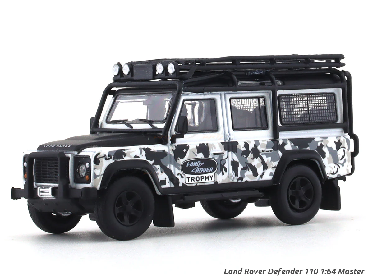 Land Rover Defender 110 white camouflage 1:64 Master diecast scale model car miniature - Image 2