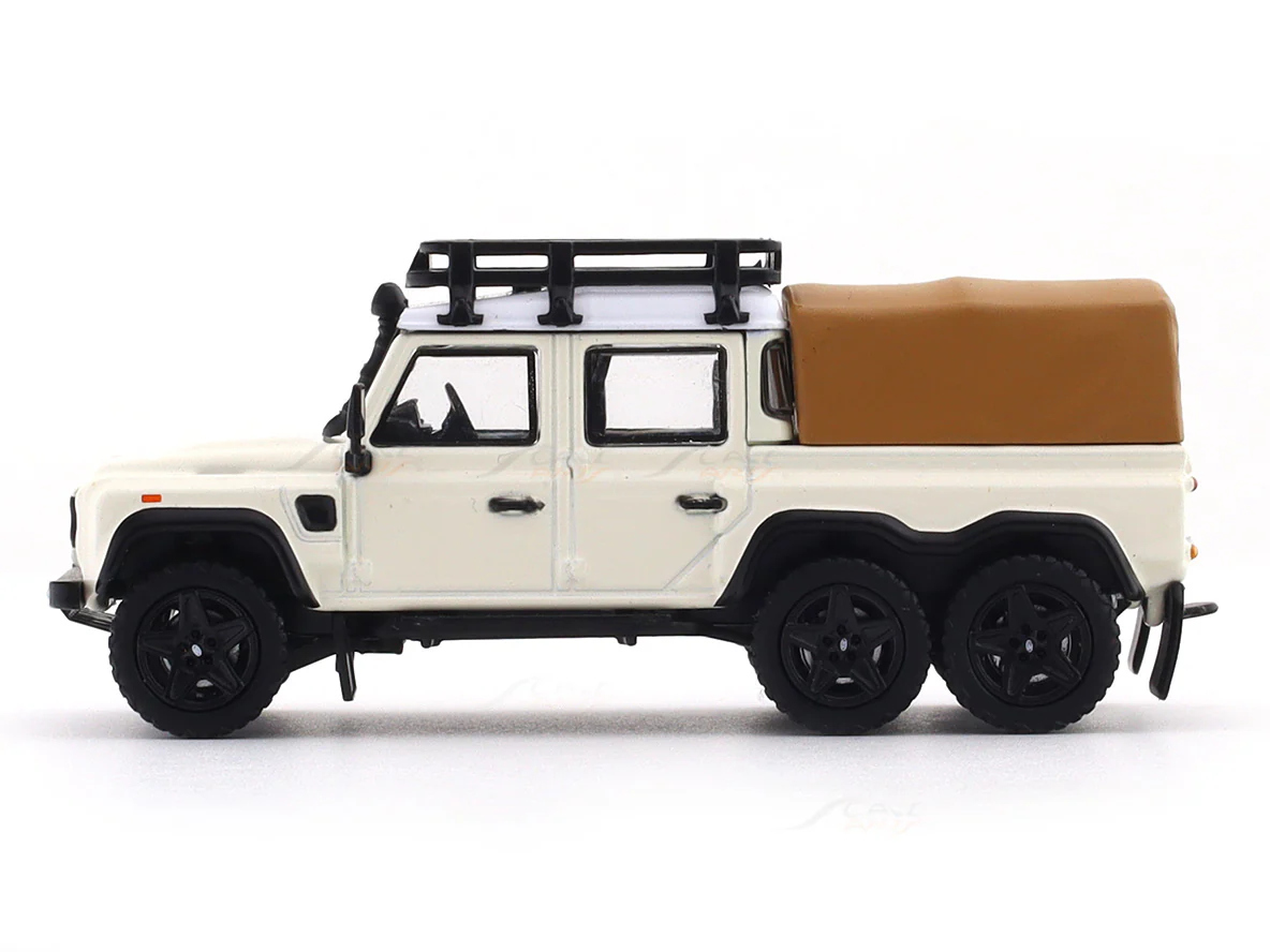 Land Rover Defender 6x6 off white 1:64 GCD diecast scale model car miniature collectible - Image 3