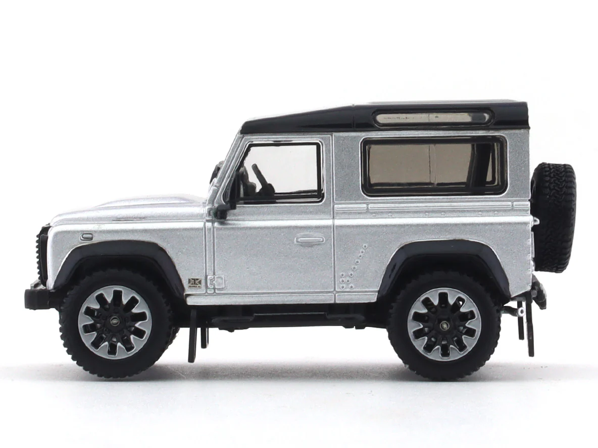 Land Rover Defender 90 Works 70th Edition silver 1:64 LCD Models diecast scale model car miniature - Image 2