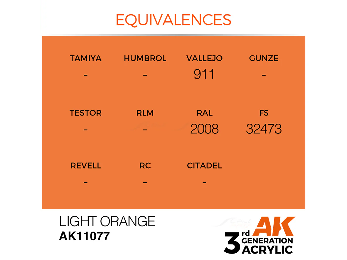 Light Orange 17ml AK Interactive acrylic color AK11077 - Image 2