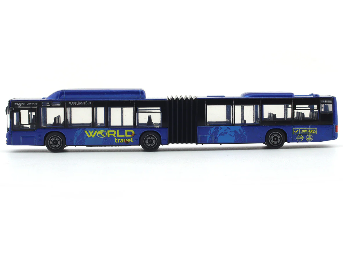 MAN Lions City G Bus blue 1:110 Majorette scale model bus - Image 3