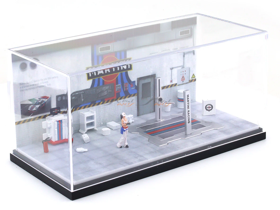 Martini Garage Diorama set 1:64 Moreart scale model diorama - Image 4