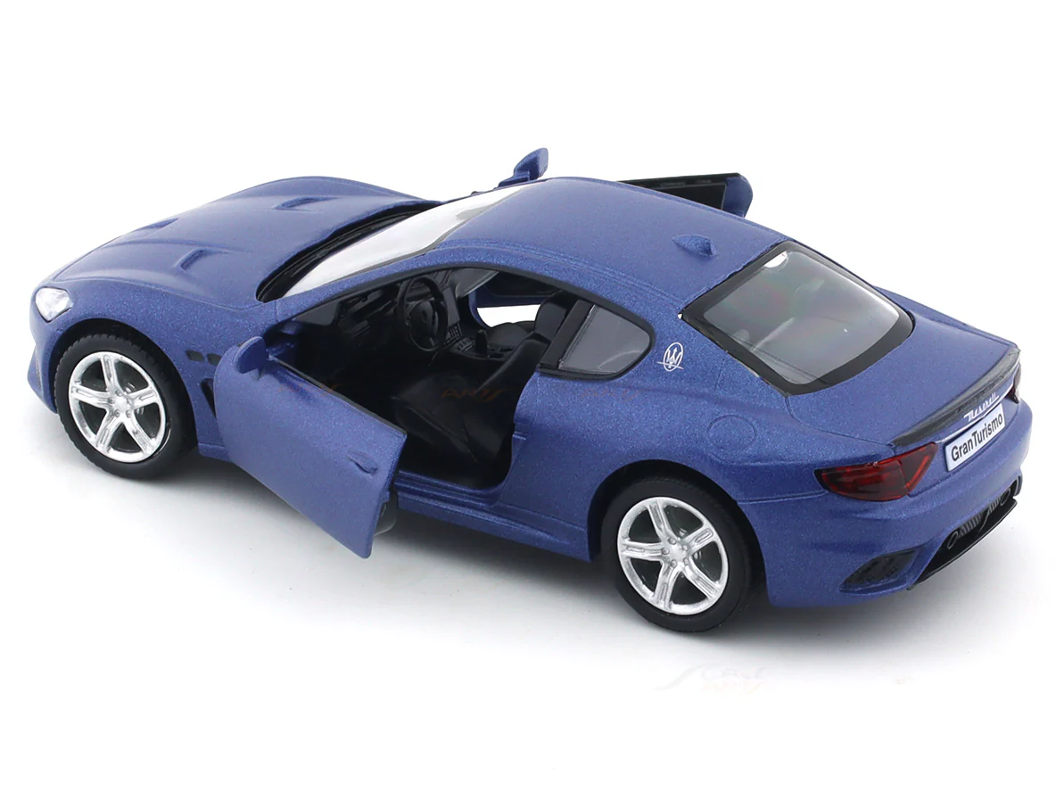 Maserati GranTurismo MC matte blue 1:32 RMZ City 5 inch pullback diecast scale model car - Image 8