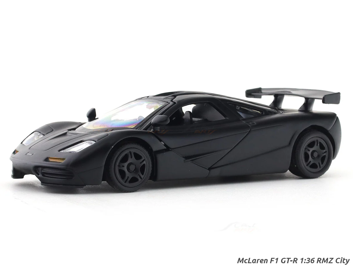 McLaren F1 GT-R matte black 1:33-42 RMZ City licensed pull back car scale model
