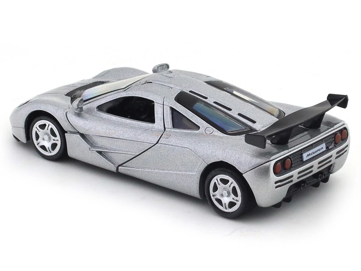 McLaren F1 GT-R silver 1:33-42 RMZ City licensed pull back car scale model - Image 11