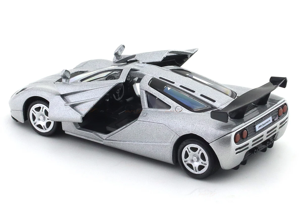 McLaren F1 GT-R silver 1:33-42 RMZ City licensed pull back car scale model - Image 13
