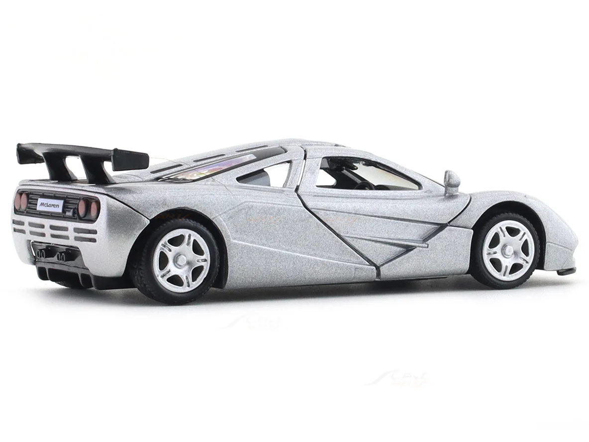 McLaren F1 GT-R silver 1:33-42 RMZ City licensed pull back car scale model - Image 4