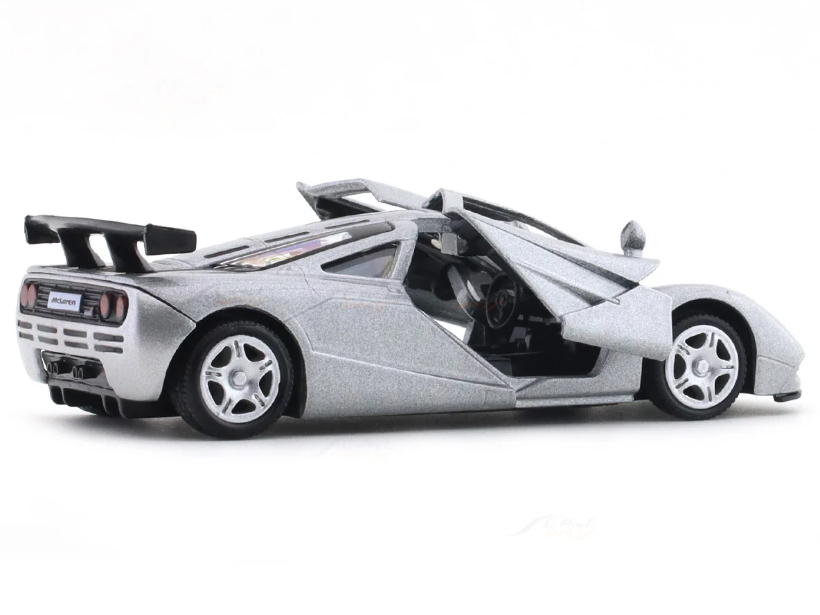 McLaren F1 GT-R silver 1:33-42 RMZ City licensed pull back car scale model - Image 7