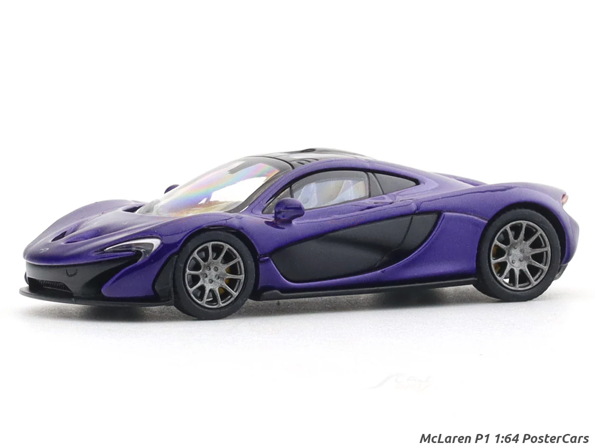 McLaren P1 blue 1:64 PosterCars licensed diecast scale model car miniature car