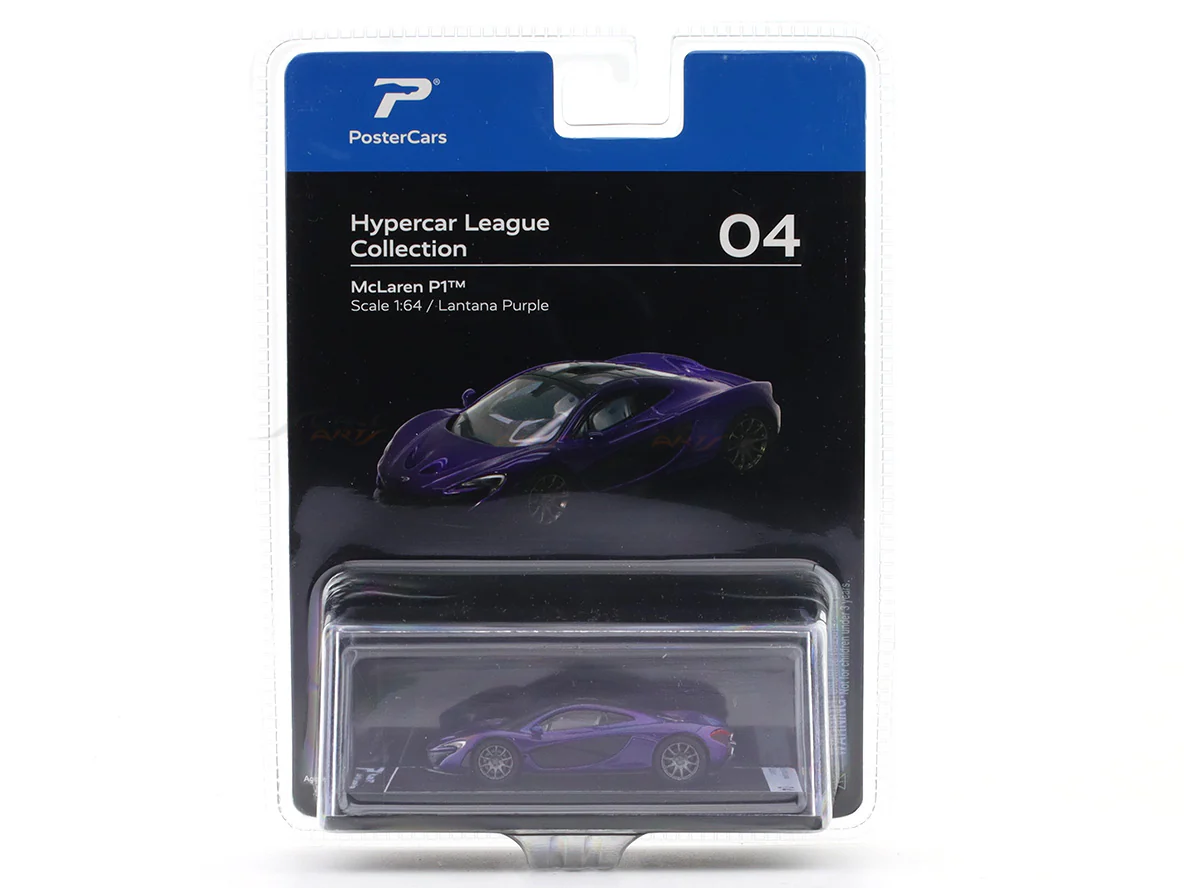 McLaren P1 blue 1:64 PosterCars licensed diecast scale model car miniature car - Image 8
