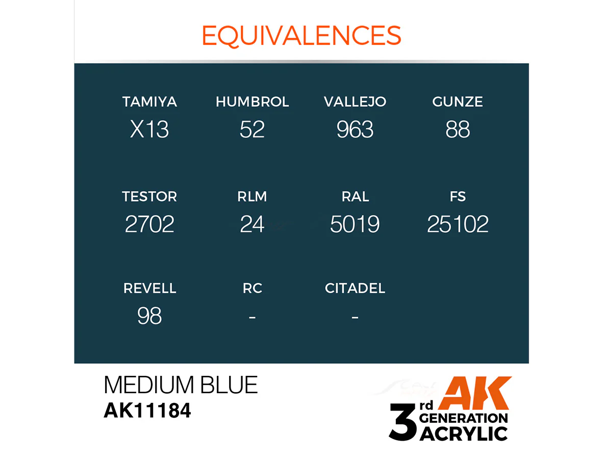 Medium Blue 17ml AK Interactive acrylic color AK11184 - Image 2