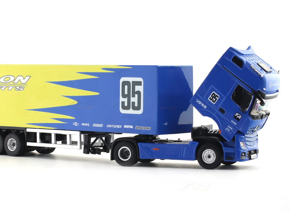 Mercedes-Benz Actros Spoon Trailer 1:64 TimeMicro diecast scale model car miniature car collectible - Image 8