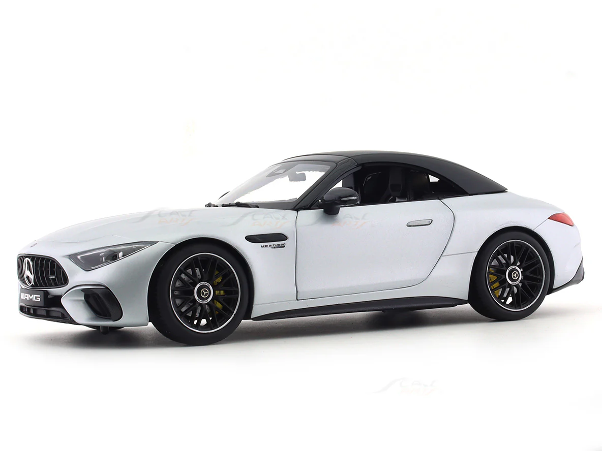 Mercedes-Benz AMG SL63 R232 silver 1:18 iScale diecast scale model car collectible - Image 4