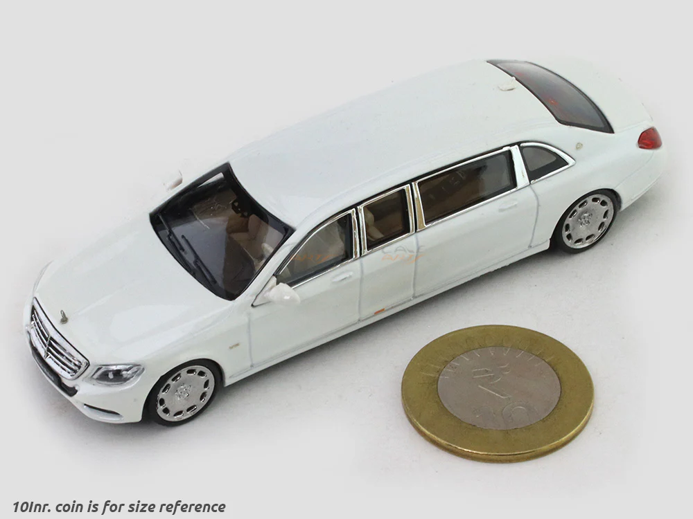 Mercedes-Benz Maybach S600 Pullman white 1:64 Stance Hunters diecast scale model car - Image 7