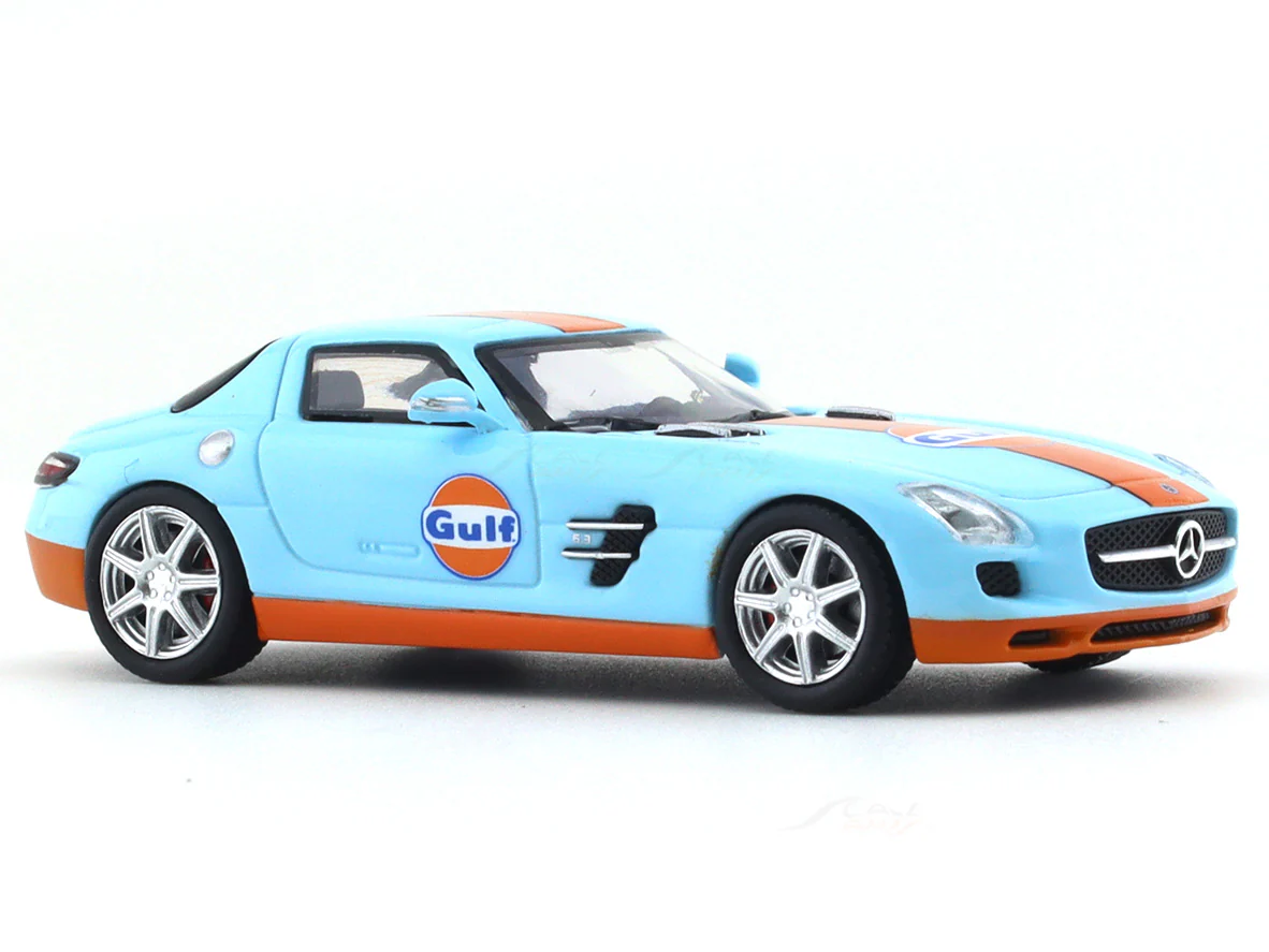 Mercedes-Benz SLS AMG gulf 1:64 Time Micro diecast scale model car - Image 6