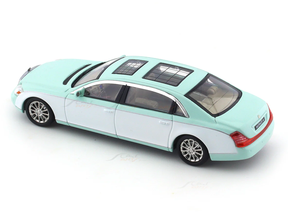 Mercedes-Maybach 62 Blue White 1:64 Stance Hunters diecast scale model car - Image 8