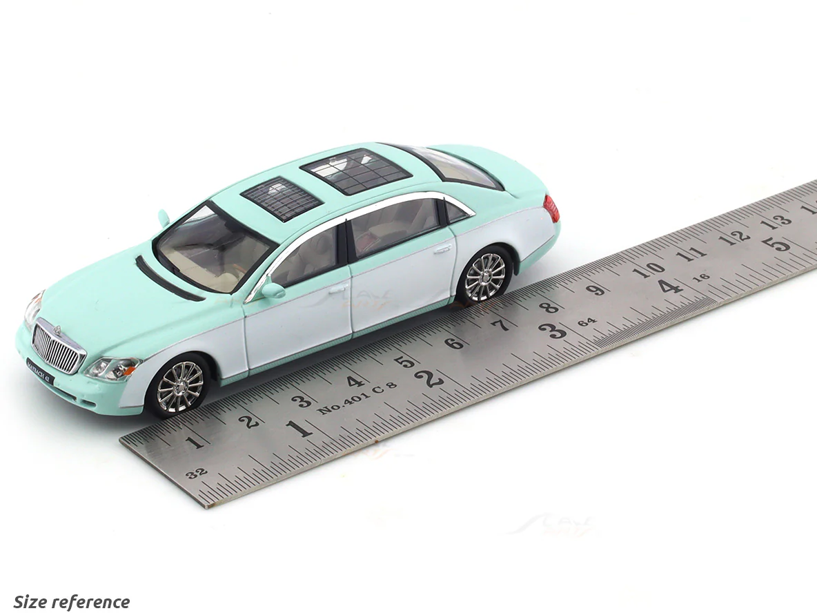 Mercedes-Maybach 62 Blue White 1:64 Stance Hunters diecast scale model car - Image 9