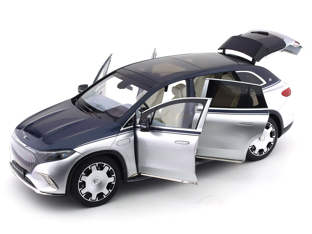 Mercedes-Maybach EQS 680 SUV Z296 Blue Silver 1:18 NZG diecast Scale Model car - Image 16