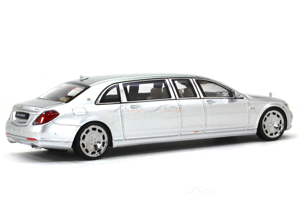 Mercedes Maybach S600 Pullman silver 1:64 Stance Hunters diecast scale model car - Image 4
