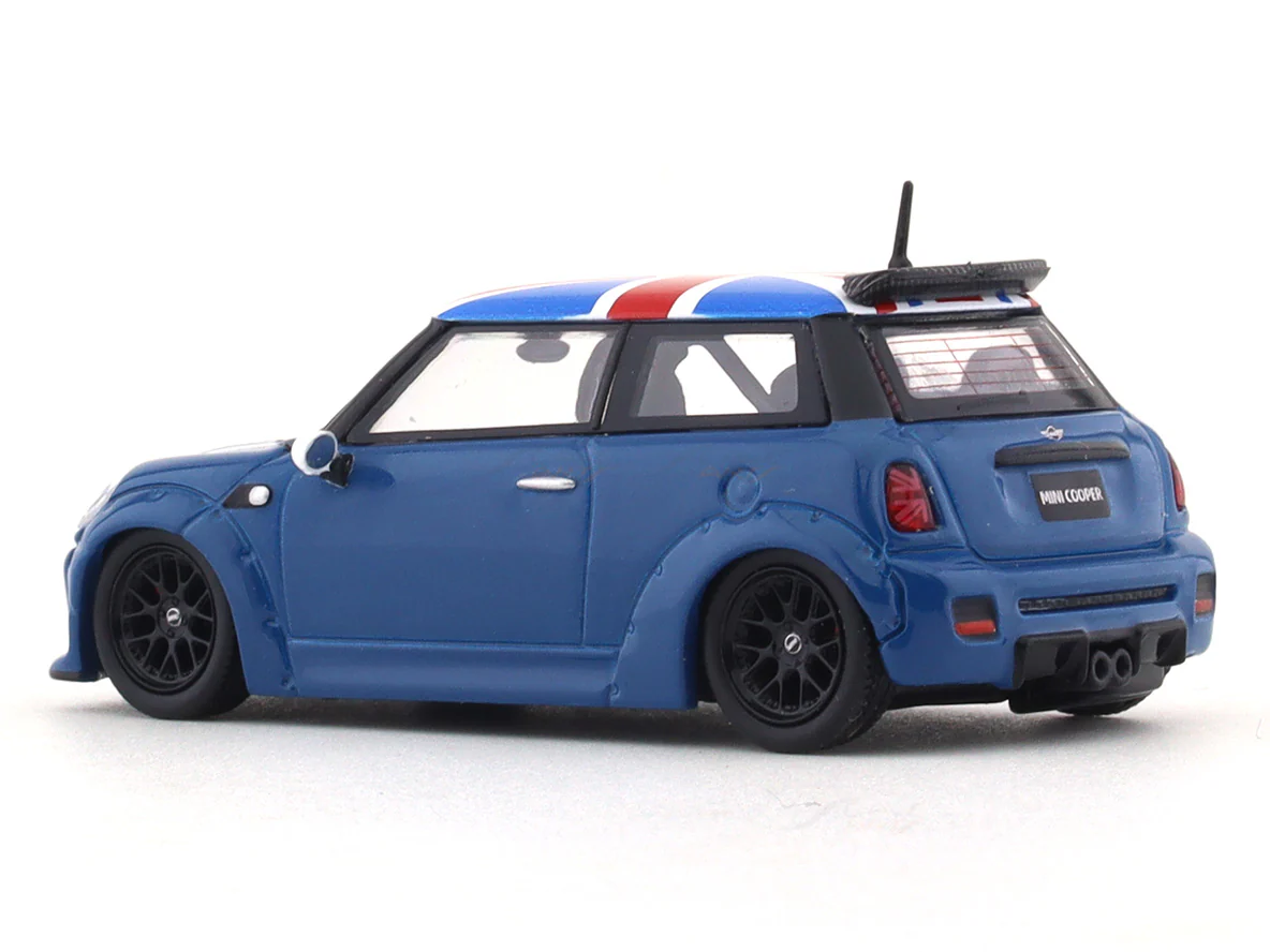 Mini Cooper R56 blue 1:64 Time Micro diecast scale model collectible - Image 3