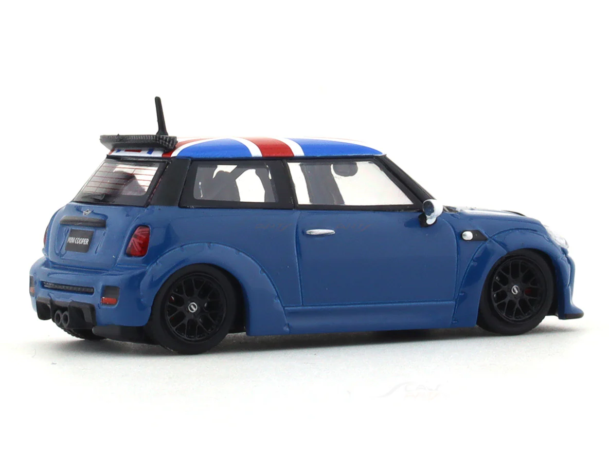 Mini Cooper R56 blue 1:64 Time Micro diecast scale model collectible - Image 4
