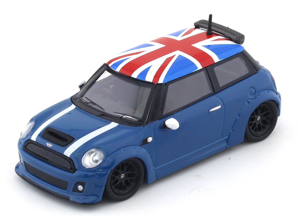 Mini Cooper R56 blue 1:64 Time Micro diecast scale model collectible - Image 7