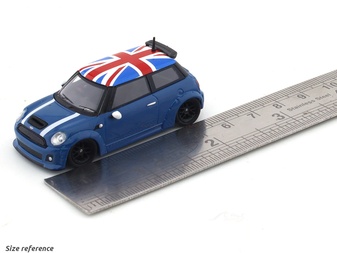 Mini Cooper R56 blue 1:64 Time Micro diecast scale model collectible - Image 9