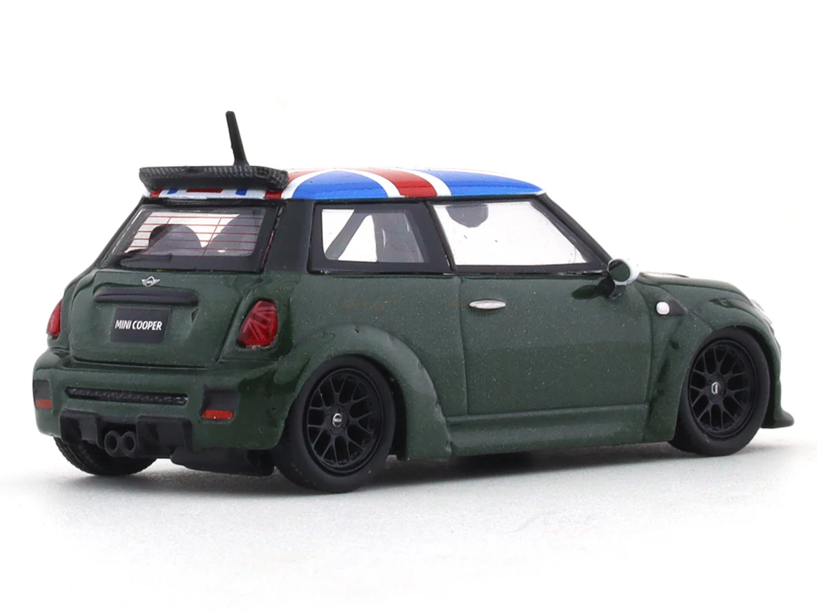 Mini Cooper R56 green 1:64 Time Micro diecast scale model collectible - Image 4