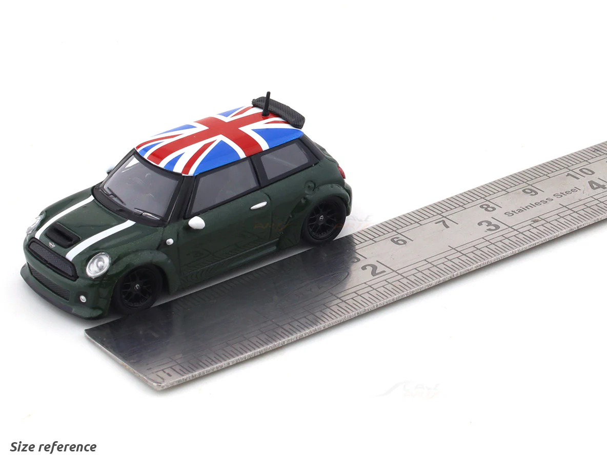 Mini Cooper R56 green 1:64 Time Micro diecast scale model collectible - Image 9
