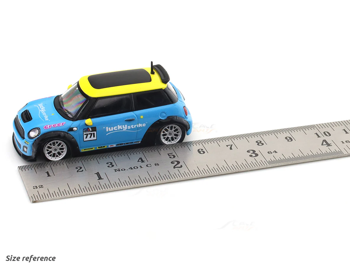 Mini Cooper R56 Lucky Strike with figure 1:64 Time Micro Diecast Scale Model Car Miniature - Image 10