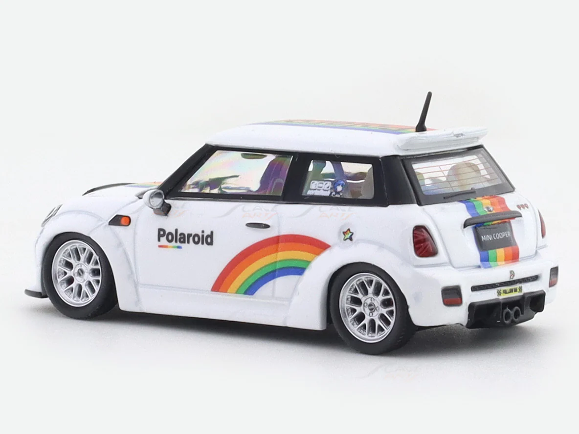 Mini Cooper R56 Polaroid with figure 1:64 Time Micro Diecast Scale Model Car Miniature - Image 4