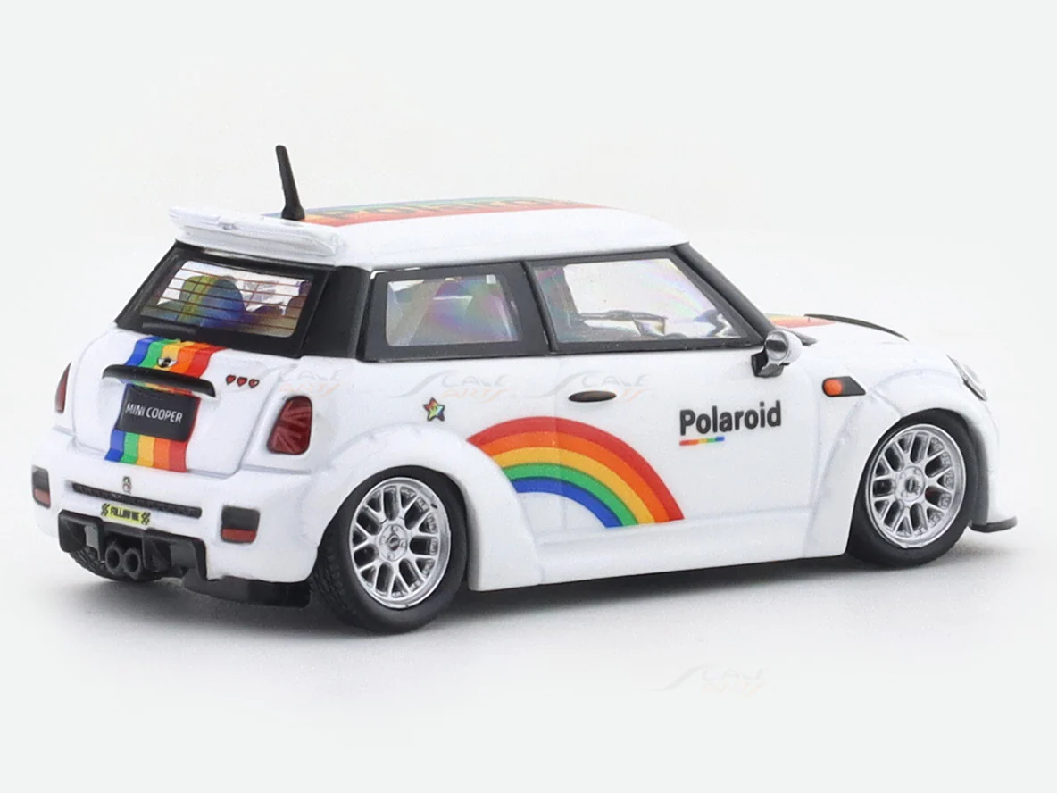 Mini Cooper R56 Polaroid with figure 1:64 Time Micro Diecast Scale Model Car Miniature - Image 5