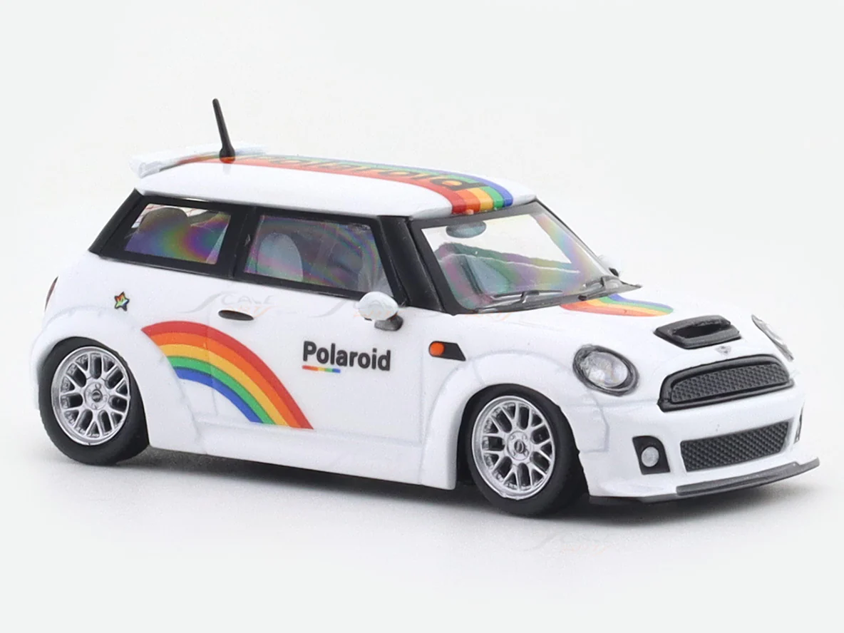 Mini Cooper R56 Polaroid with figure 1:64 Time Micro Diecast Scale Model Car Miniature - Image 7