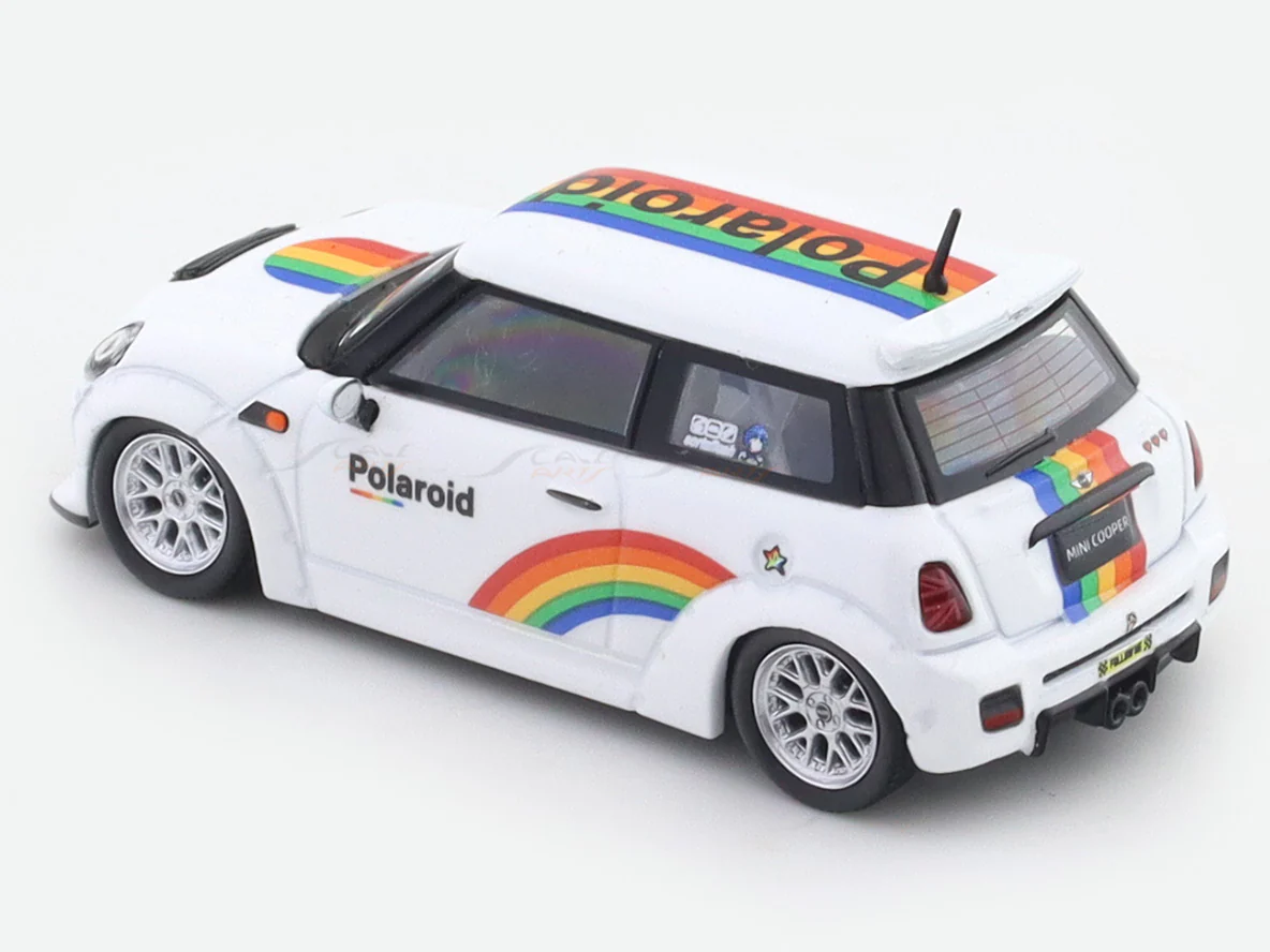 Mini Cooper R56 Polaroid with figure 1:64 Time Micro Diecast Scale Model Car Miniature - Image 8