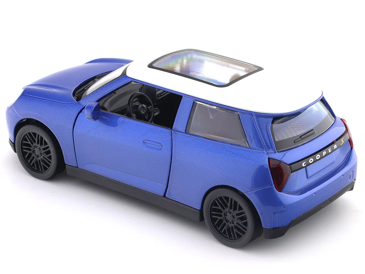 Mini Cooper SE J01 Blue 1:28 MSZ licensed diecast Scale Model car collectible - Image 11