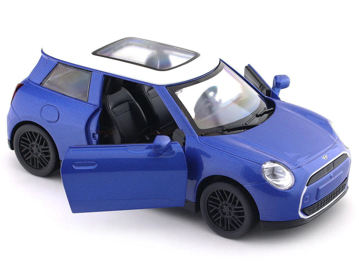 Mini Cooper SE J01 Blue 1:28 MSZ licensed diecast Scale Model car collectible - Image 12