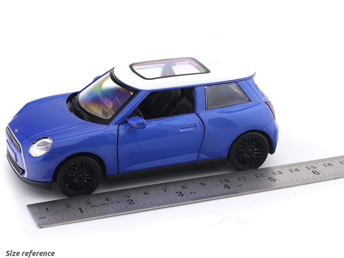 Mini Cooper SE J01 Blue 1:28 MSZ licensed diecast Scale Model car collectible - Image 14