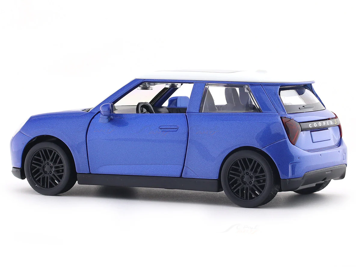 Mini Cooper SE J01 Blue 1:28 MSZ licensed diecast Scale Model car collectible - Image 3