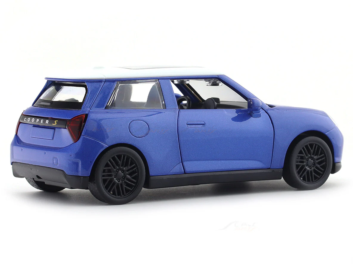 Mini Cooper SE J01 Blue 1:28 MSZ licensed diecast Scale Model car collectible - Image 4